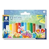 STAEDTLER 243 NC12 jumbo Ölpastellkreide Noris Club, Dürchmesser circa 11 mm, 12 Stück im...