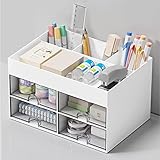 DoocliB schreibtisch organizer mit 4 schubladen, Multifunktionaler, Platzsparendes Desk Organizer...