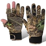 Favuit Camo Handschuhe, Tarnung Jagdhandschuhe Leichte Pro Anti-Rutsch Schießen Handschuhe Outdoor...