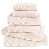 Pure Label 6-TLG. Handtücher Set mit Aufhängeschlaufen aus 100% Baumwolle, saugstark und weich -...