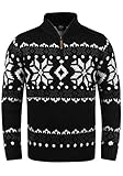 Solid Norwin Herren Weihnachtspullover Norweger-Pullover Winter Strickpullover Troyer Grobstrick mit...