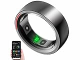 Newgen Medicals Smarter Ring: Fitness- & Schlaftracker-Ring mit Herzfrequenz- & SpO2-Anzeige, Gr. 65...