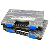2x XL Organizer Sortimentskasten Sortierbox stapelbar 345x249x50mm I Kleinteilemagazin I...
