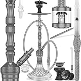 DILAW® SKITTO Shisha Set Hookah Aluminium Alu 75cm Wasserpfeife Kaminkopf Komplettset...