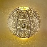 LEMESO Lampenschirm Hohle Weiß Lampion runde Papierlaterne Classic Style Lampenschirm Deko für...