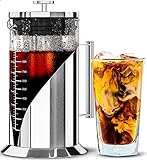 Cafe du Chateau Cold Brew Kaffeebereiter (1 L) – Kaffeemaschine mit Filter aus Edelstahl 304 und...