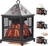 Duftlampe Elektrisch, 4 in 1 Duftlampen für Duftwachs, Kerze & Duftöl, Kamin Duftlampe für Wachs...