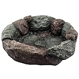Vogelbad Garten 35cm, Vogeltränke Stein, Wassertränke für Vögel, Vogelbrunnen, Vogel-Badewanne,...