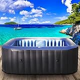 Whirlpool aufblasbar BRAST® MSpa Tekapo für 4 Personen 158x158cm In-Outdoor Pool 108 Massagedüsen...