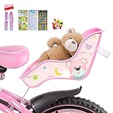ANZOME Puppen Fahrradsitz Puppensitz für Kinderfahrrad mit Speichenclip Sterne, Aufklebern,...