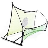 QUICKPLAY TEKKERS TRAINER Fußball-Rebounder, 1,8 x 1,2 m Spot & 2 x 0,5 m Bodenpassnetze, legierter...