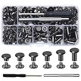 Chicago Binding Schrauben, 110 Stück Chicago Schrauben, M5 x 4/5/6/8/10/12mm Buchschrauben,...