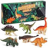 Sanlebi Dinosaurier Figuren Spielzeug- Realistische Dinosaurier Set Mini Dinosaurier Pädagogisches...