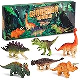 Sanlebi Dinosaurier Figuren Spielzeug- Realistische Dinosaurier Set Mini Dinosaurier Pädagogisches...