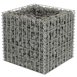 vidaXL Gabione Hochbeet 50x50x50cm Steinkorb Drahtkorb Blumentopf Pflanzkübel