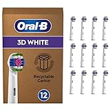 Oral-B 3DWhite Aufsteckbürsten für elektrische Zahnbürste, 12 Stück, aufhellende Zahnreinigung...