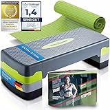 Body & Mind® Aerobic Steppbrett Elite 3-Stufen Stepper Step-Bench mit gratis Anti-Rutsch-Matte &...