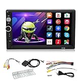 Auto MP5, 7-Zoll-Autoradio-Stereo Navi Auto Audio 1Din Touchscreen WiFi Navigation Bluetooth USB mit...