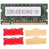 iFutniew 4 GB DDR2 Laptop RAM + Kühlweste 800 MHz PC2 6400 SODIMM 2RX8 200 Pins Laptop-Speicher