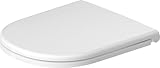 Duravit D-Code WC-Sitz, mit Absenkautomatik, Schraubbefestigung, 374x433mm, Weiß Hochglanz,...
