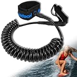 xiaoxiaozhijia Sup Leash,10ft Surf Leashes,TPU Paddleboard-Zubehör,7mm Adult Leine für...