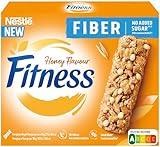 Nestlé FITNESS Fiber Honey Flavor NO ADDED SUGAR Frühstücksriegel, Cerealienriegel mit...