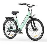 MileCity1 26' E-Bike für Erwachsene, 7 Gang Elektrofahrrad mit Austauschbarem 36V 13Ah Akku, 25...