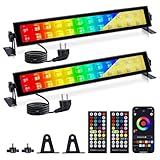 VAYALT RGB LED Strahler, 2 Stück 48W RGB Wallwasher Licht mit Bluetooth APP Steuerung und Dimmbar...