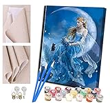 RUNPAW DIY Malen nach Zahlen Kinder für Erwachsene Anfänger Leinen Leinwand Acryl Anzahl Malerei...