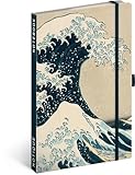 NOTIQUE Notizbuch Liniert mit Gummiband 13x21cm ca. A5, Designer Hardcover Notebook, Notizblock,...