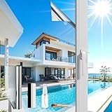 (Silber 44.5X200cm) UV Schutzfolie | Spiegelfolie Fenster Hitzeschutz | Spiegelfolie Selbstklebend...