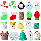 WATINC 20 STÜCKE Weihnachten Mochi Squeeze Spielzeug Set für Kinder Kawaii Mini Soft Squeeze...