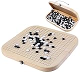 Go Spielbrett – Tragbares Holzset | Faltbares Brettspiel Im Traditionellen Chinesischen Stil Mit...