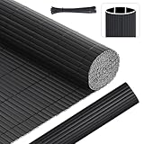 Sunula PVC Sichtschutzmatte Balkon Sichtschutz 90x300cm Doppelte Verstärkung Sichtschutzzaun Ohne...