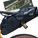 Rovativ® - Bikepacking Satteltasche [10 Liter] 100% Wasserdicht - super Fester Halt - Fahrrad...