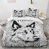 NUEYSP Bettwäsche 135x200 Deutscher SchäFerhund Bettwäsche-Sets 3D-Motiv, Mikrofaser, 1 Bettbezug...