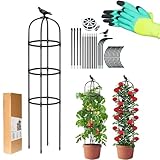 LIBRNTY Rankhilfe Obelisk,Rankobelisk,Turm Obelisk Garten Rankgitter,Rustproof Plastic Coated Metal...