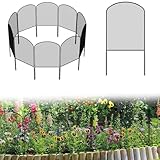 LIANTRAL 10-teilige Tier Barriere Zaun, Mesh Dekorativer Gartenzaun, Steckzaun Metall, Rostfeste...