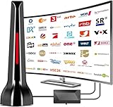 DVB-T/DVB-T2 Antenne mit Verstärker innen 36Dbi+ HDTV Zimmerantenne für Fernseher,Signalqualität...