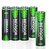 BEVIGOR AA Akkubatterien, 2800mAh 1.2V Akku hohe Kapazität AA NiMH wiederaufladbare Batterien, 8...
