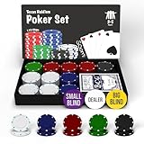 Soom Games Poker Set - Enthält Pokerspiel 110 Chips Perfekt für 2-5 Spieler, Poker Chips Set,...