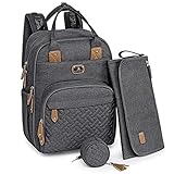 Wickeltasche Rucksack - Dikaslon Großer Wickelrucksack mit Multifunktions-Babytaschen und mobiler...