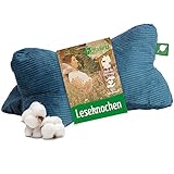 Herbalind Leseknochen Nackenrolle 40x18 cm Cord Design - 100% Baumwolle Cordstoff robust und...