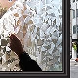 Zindoo Fensterfolie Blickdicht Sichtschutzfolie Ohne Kleber Dekorfolie Gute Privatsphäre Schutz...