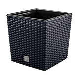 32 -Liter -Zeit -Topf mit Eimer zu pflanzen in Anthrazitfarbe 32 x 32 x 32,5 cm.