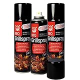 Boyens BBQ-Grillspray (3 Dosen) zum Grillen und Braten Pflegespray für Edelstahl und Gußeisen...