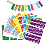 Kabeletikett, 300 Stück Aufkleber kabel etiketten, 10 Farben, Reißfest Kabelbeschriftung,...