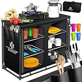 KESSER® Campingküche | Inkl. Tragetasche & Becherset | Campingschrank Faltschrank | mit...