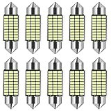 BellaGesundheit 10 Stück 36MM Auto LED Innenraumbeleuchtung - 12V 1.2W Weißes Licht mit Aluminium...