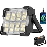 OHAYORI LED Baustrahler Akku, 4 Modi LED Strahler Akku, LED Campinglampe Aufladbar, LED Tragbare USB...